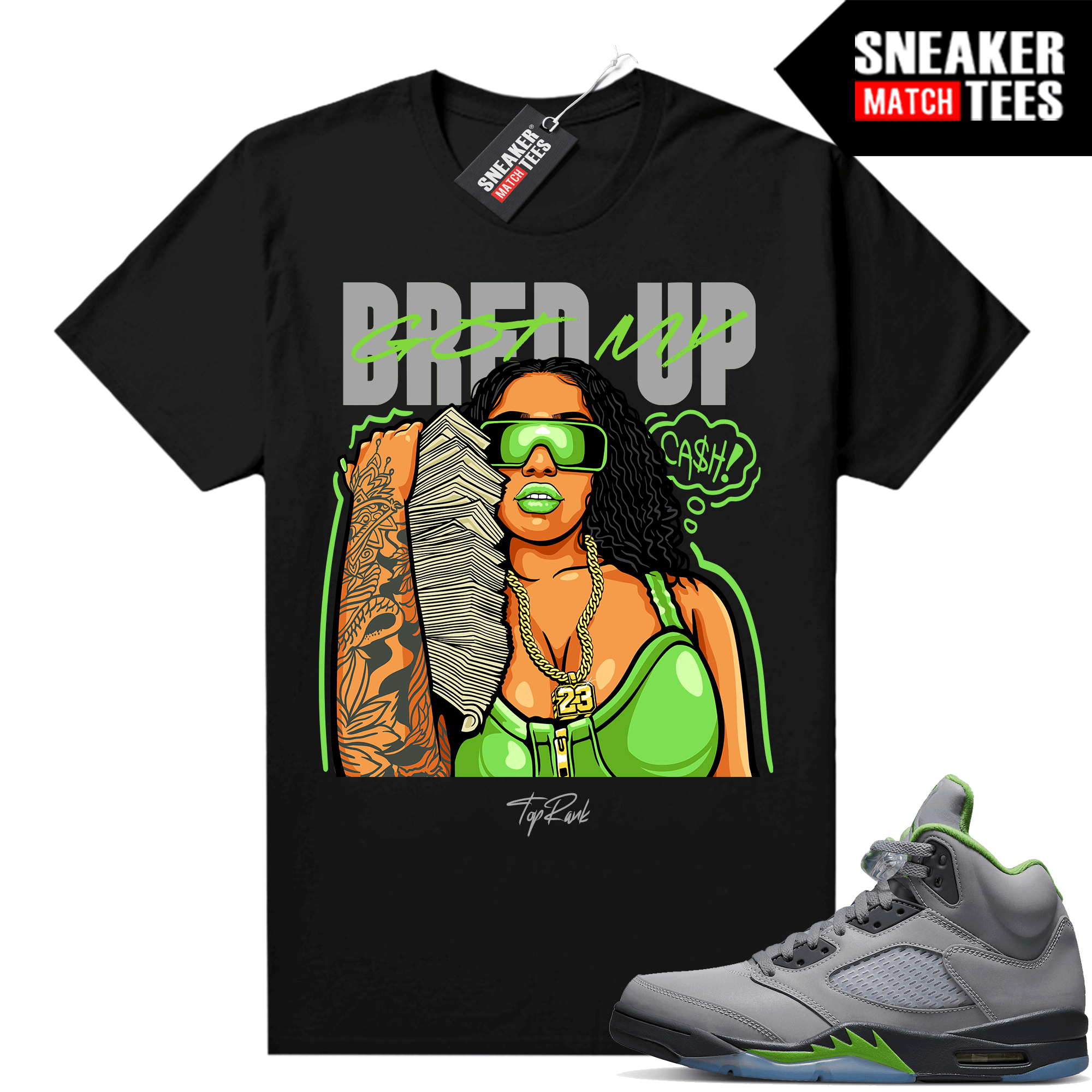 Jordan sand 5 Green Bean Shirt