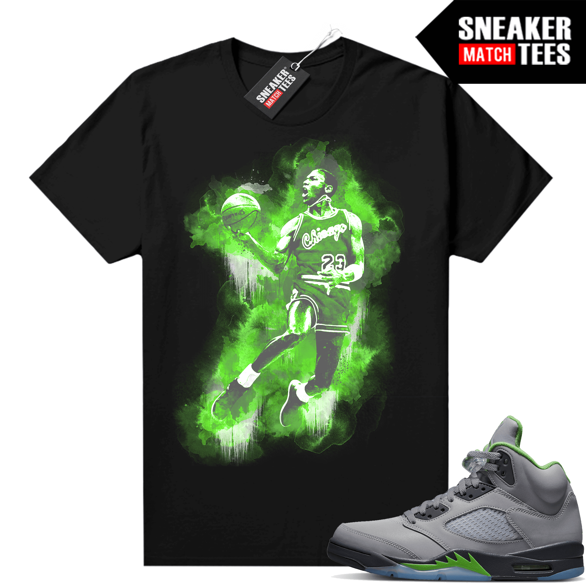 Sneaker Match Jordan sand 5 Green Bean tees