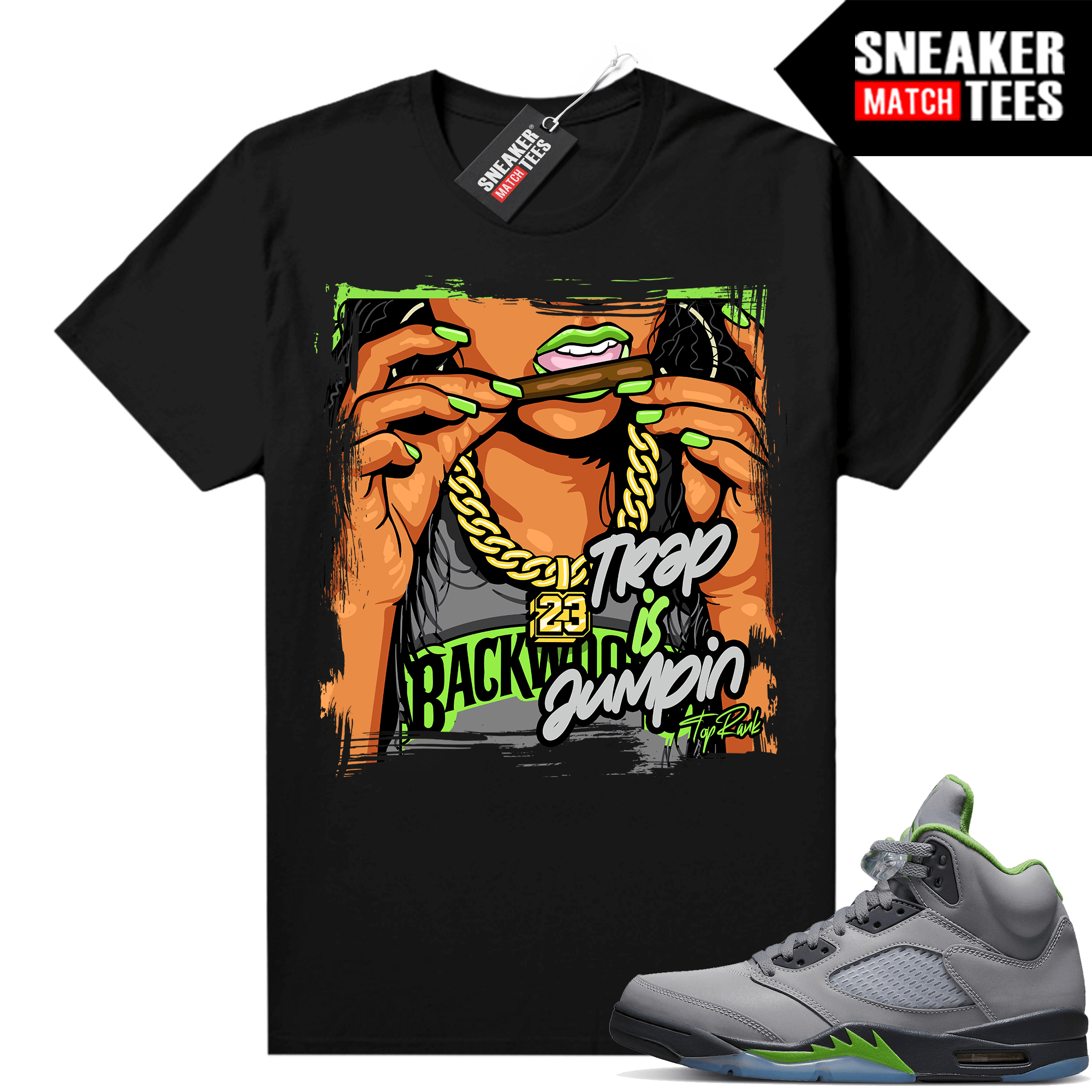 Green Bean 5s shirts to match sneakers