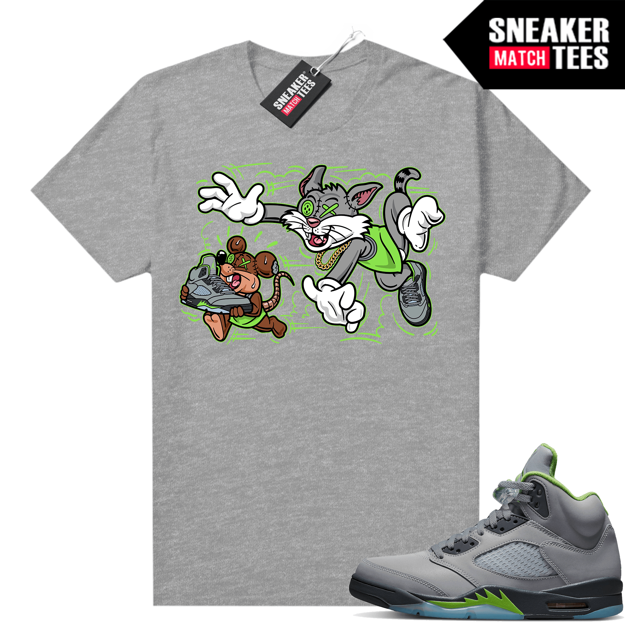 Jordan sand 5 Green Bean Matching tee