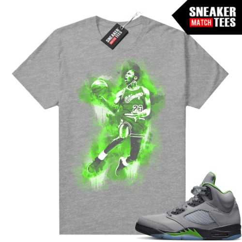 Sneaker shirts Jordan 5 Green Bean