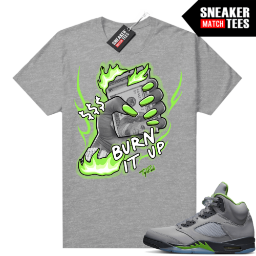 Air Jordan 5 shirts Green Bean