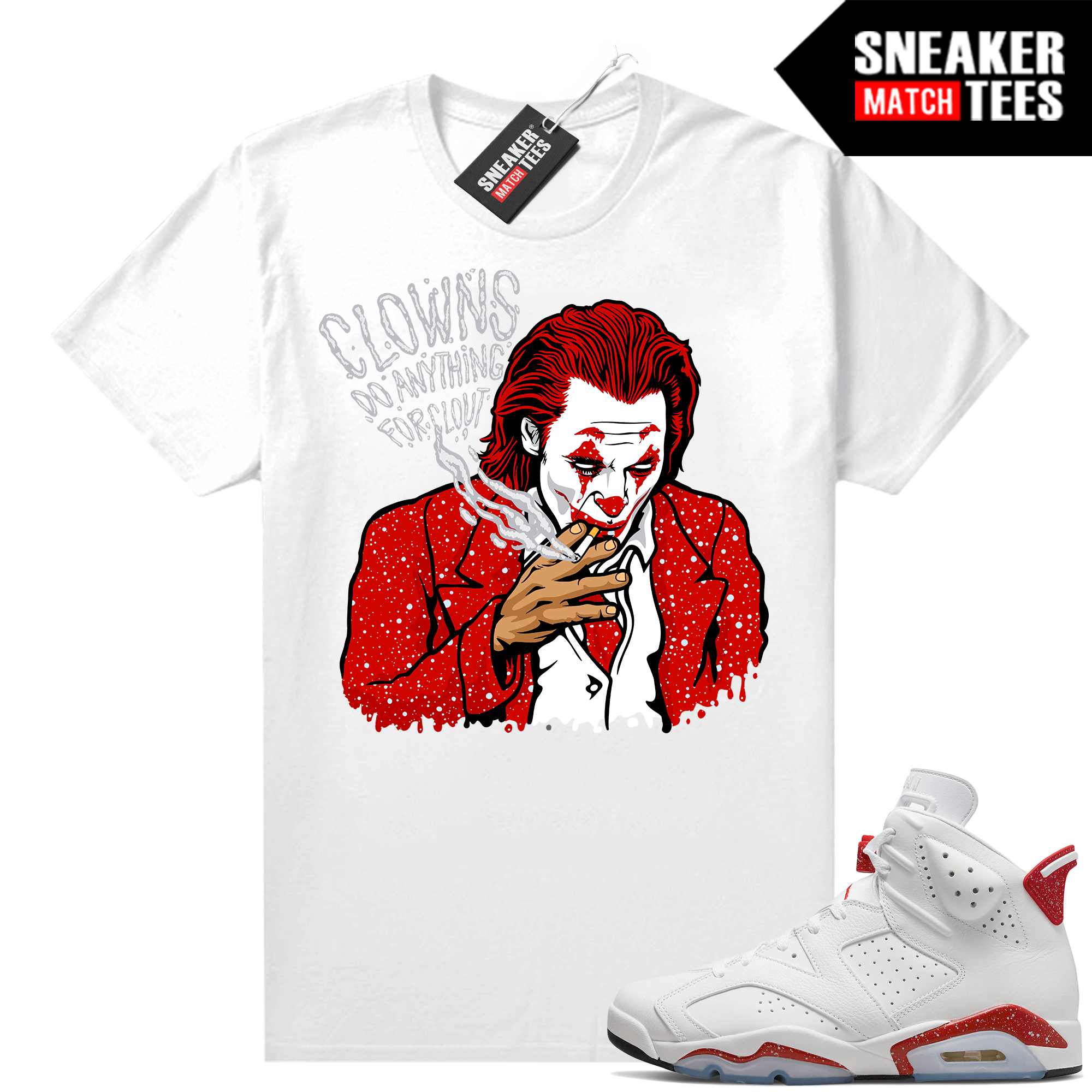 Red Oreo 6s sneaker tee