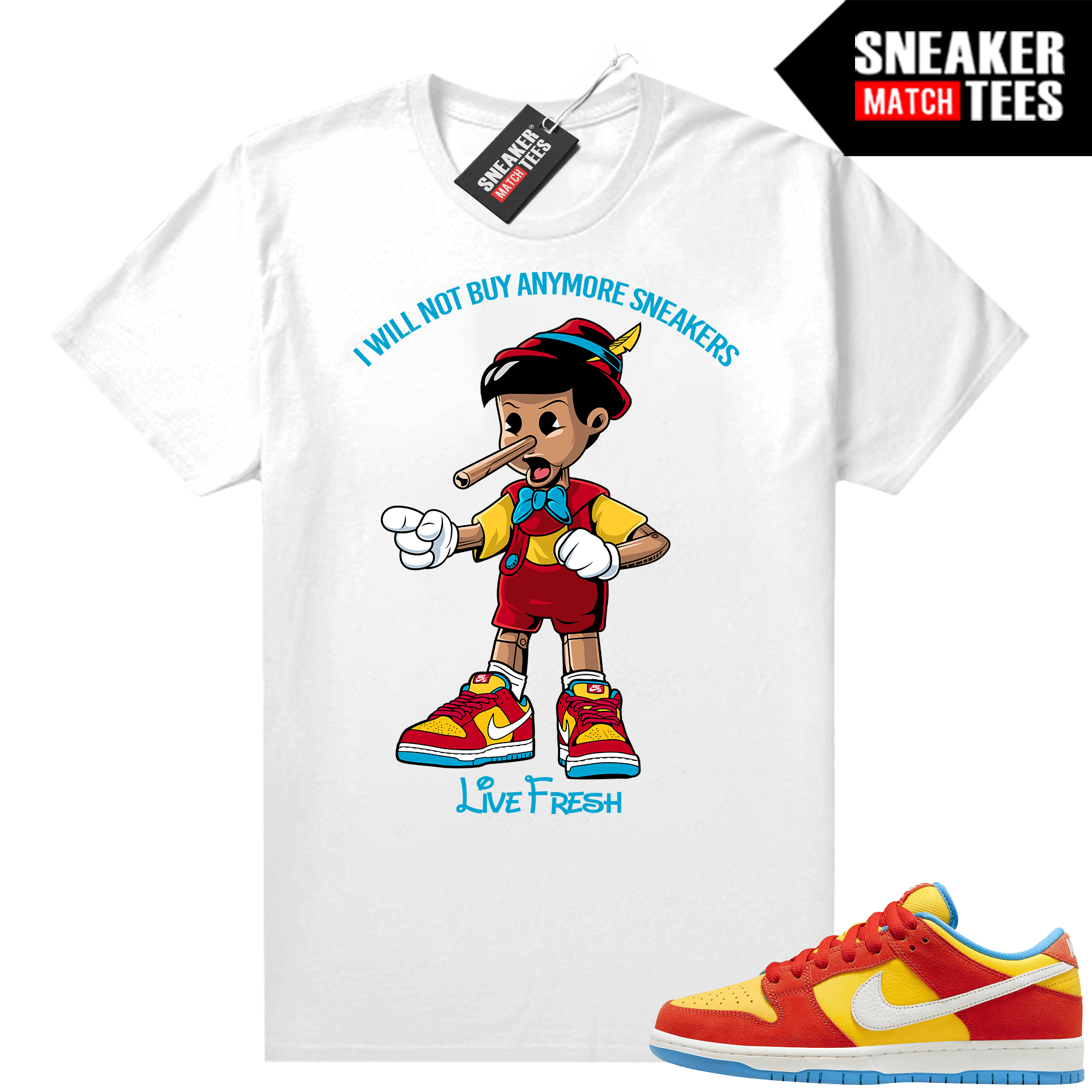 Sneaker shirts Nike SB Dunk Bart