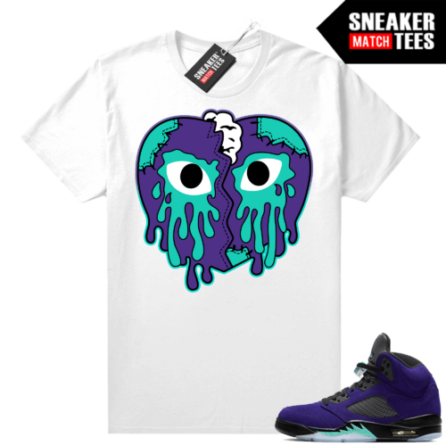 Alternate Grape 5s Shirts to match Urlfreeze Sneakers Sale Online White Crying Heart