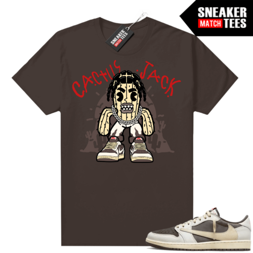 Jordan sneaker tees Travis Scott 1s Reverse Mocha