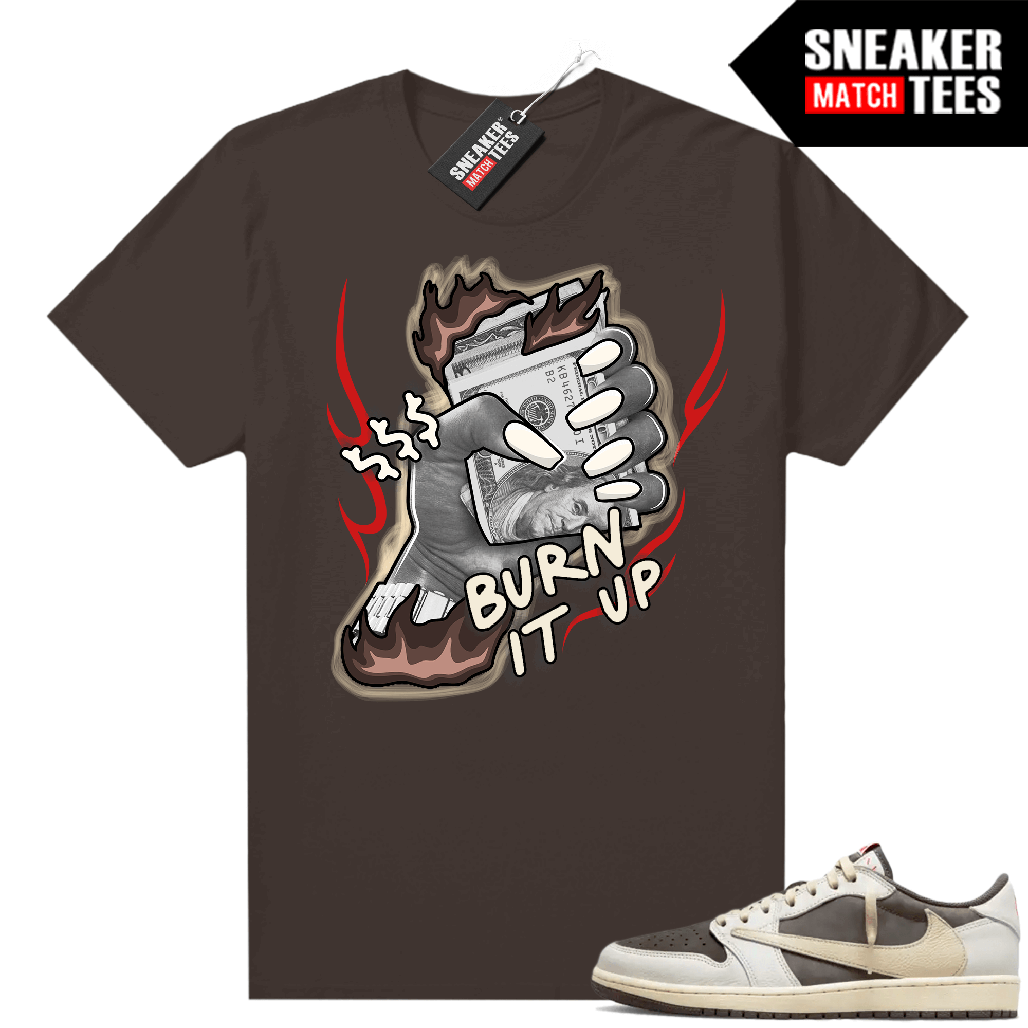 Sneaker Match Sneaker Jordan 1 Travis Scott tees