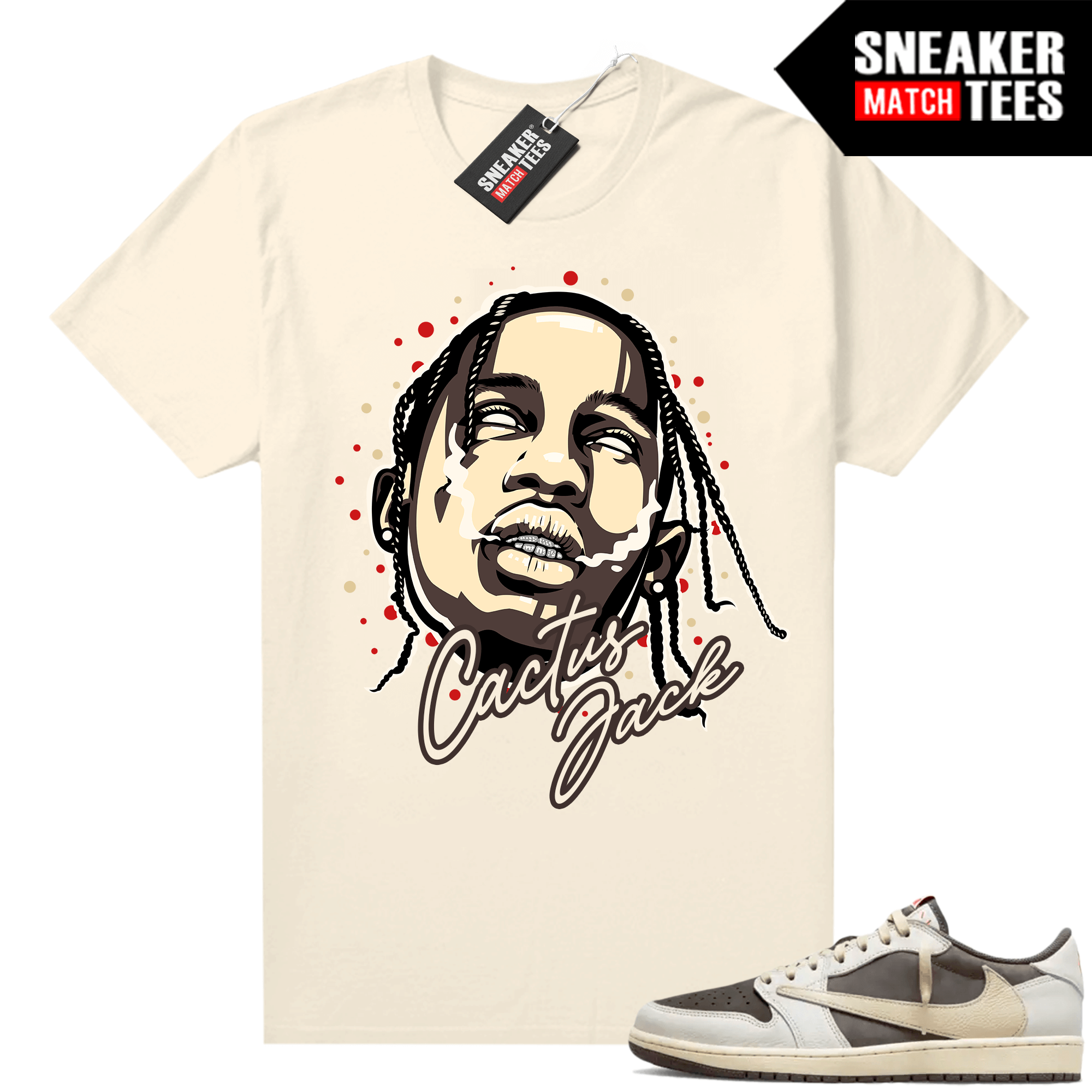 Sneaker tees shirts Travis Scott 1s Reverse Mocha