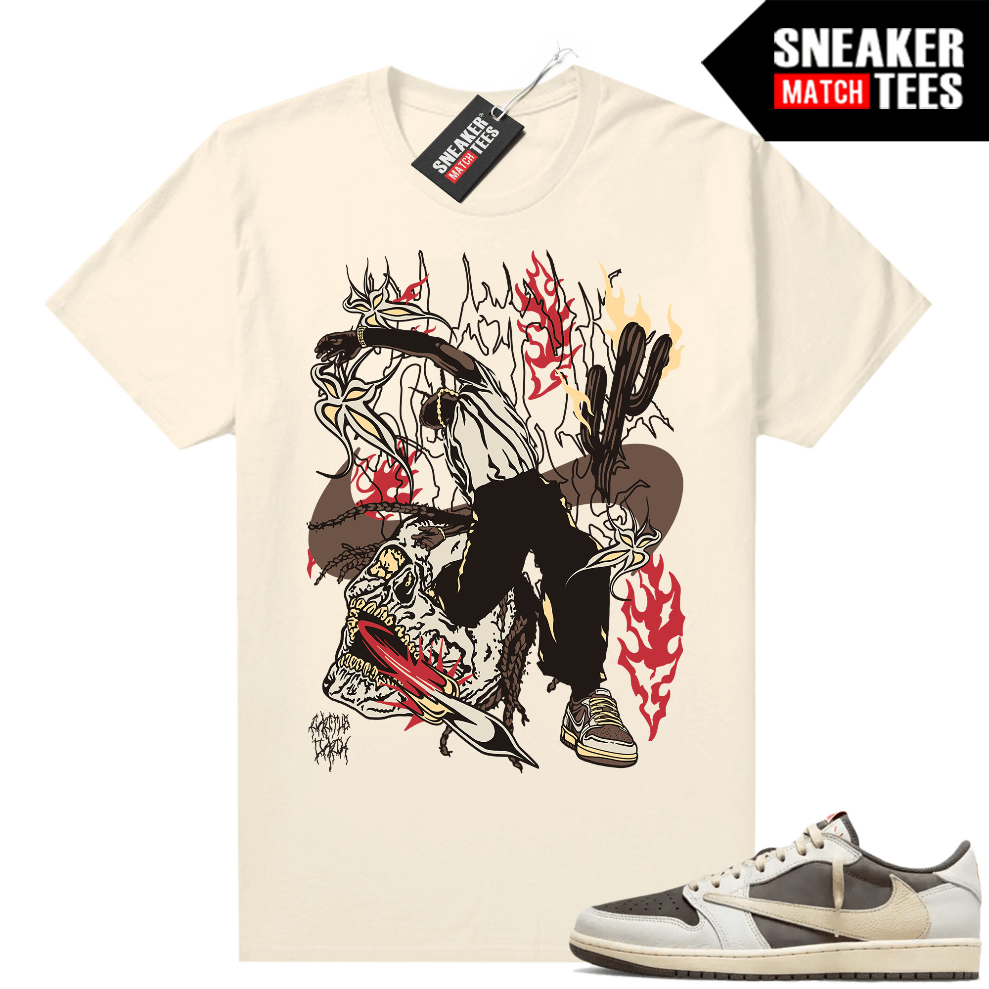 Tees to match Jordans Travis Scott 1s Reverse Mocha