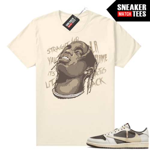 Travis Scott 1s Reverse Mocha matching shirt