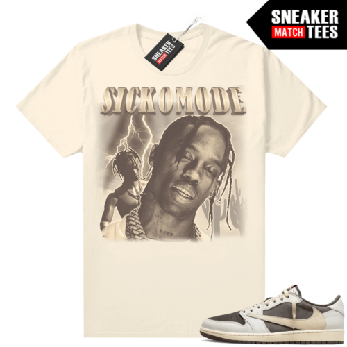 Sneaker tees Travis Scott 1s Reverse Mocha