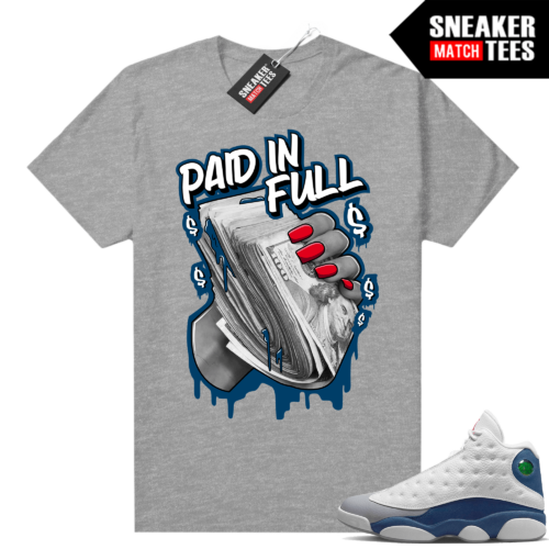 Jordan 13 Starfish Sneaker Tees Shirt Match White Theyre Fresh Shirts Sneaker Match Heather Grey Paid In Full