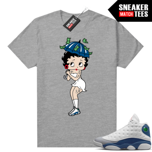 Jordan 13 Starfish Sneaker Tees Shirt Match White Theyre Fresh Shirts Sneaker Match Heather Grey Rainy Day