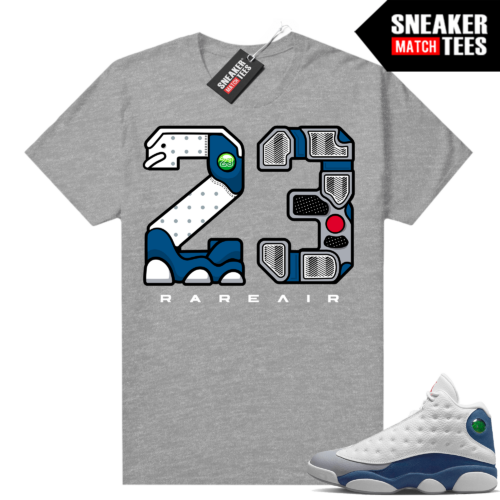 French Blue 13s Shirts Sneaker Match Heather Grey Rare Air Sole