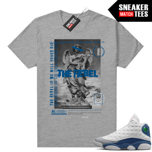 French Blue 13s Vossies Sneaker Match Heather Grey Rebel