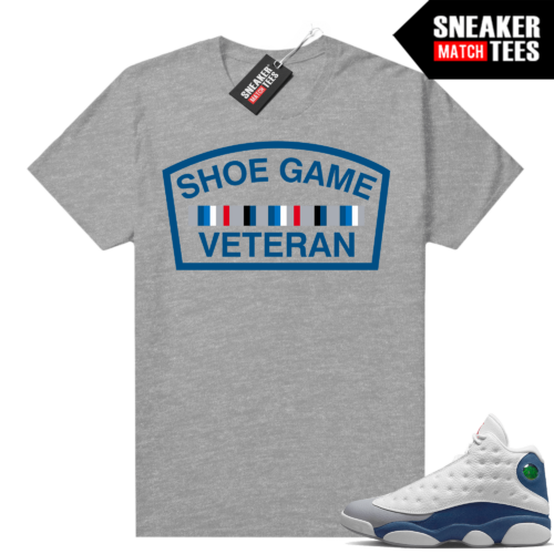 French Blue 13s Shirts Sneaker Match Heather Grey Shoe Game Veteran