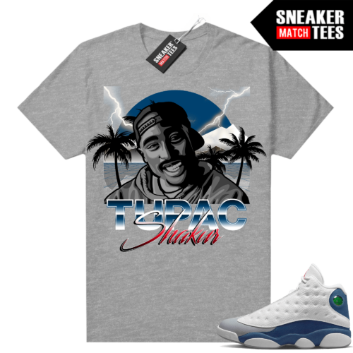 French Blue 13s unisex Ariss-eu Sneaker Match Heather Grey Tupac
