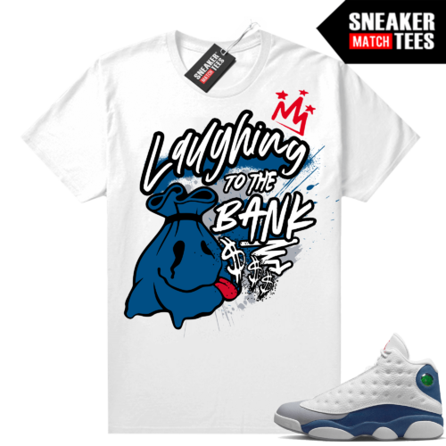 French Blue 13s Shirts Runtrendy Sneaker Match White Laughing to the Bank