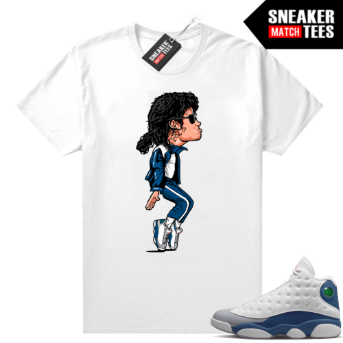 French Blue 13s Shirts Sneaker Match White MJ x 13s