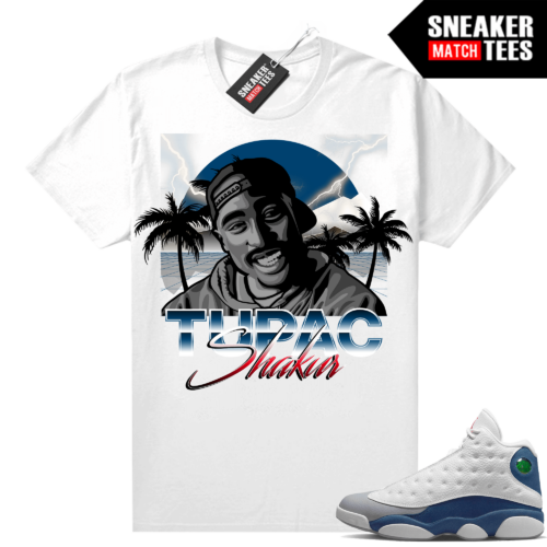French Blue 13s unisex Ariss-eu Sneaker Match White Tupac