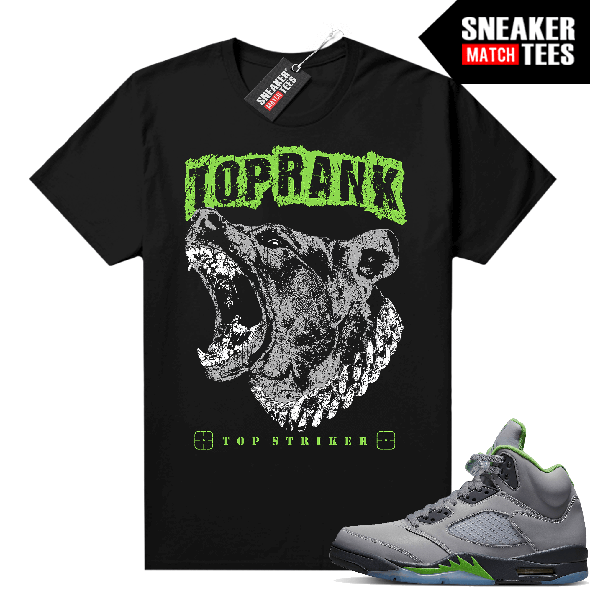 Green Bean 5s Shirts to match Air Jordan Force Fusion VI 6 5 8 Black Stealth Black Top Striker