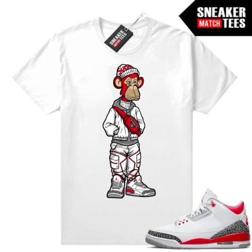 Fire red 3s sneaker shirts