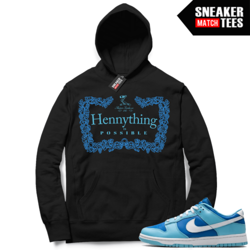 Argon Dunk Low Matching Black Hoodie Hennything is Possible