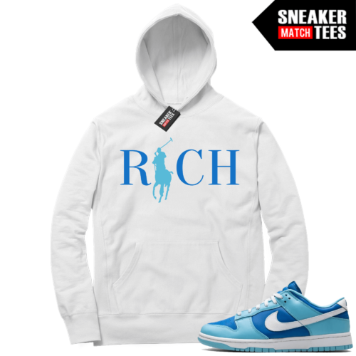 Argon Dunk Low Matching White Hoodie Country Club Rich