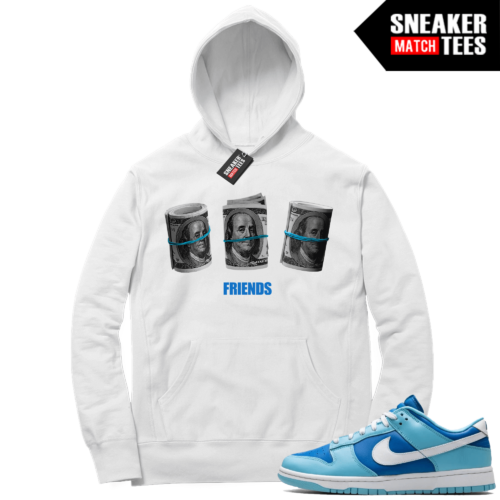 Argon black Dunk Low Matching White Hoodie Friends