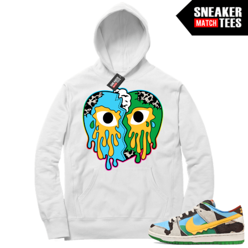 Chunky Dunky SB Dunks bkack Match Hoodie White Crying Heart