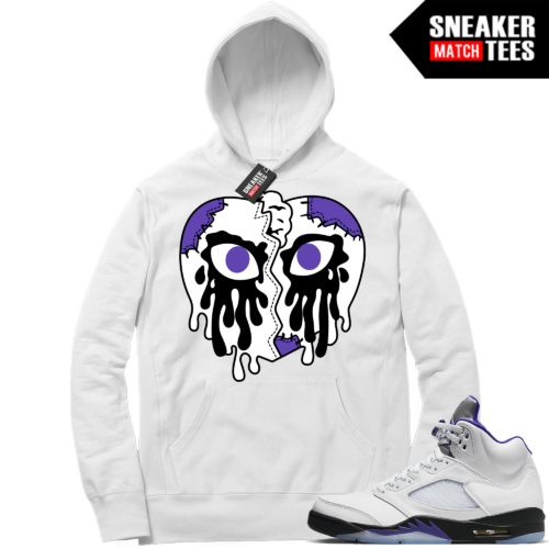 Concord 5s Jordan Chutney Sneaker Match Hoodie White Crying Heart