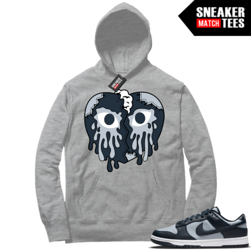 Dunk Low Championship Grey Sneaker Match Hoodie Heather Grey Crying Heart