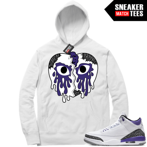 Iris 3s Jordan Sneaker Match Hoodie White Crying Heart