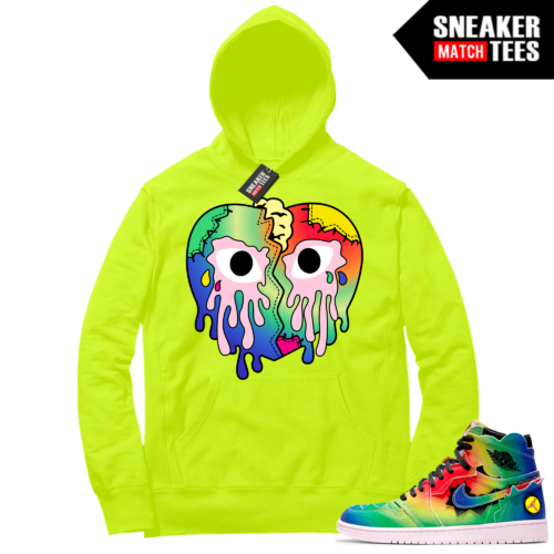 J Balvin 1s Jordan Sneaker Match Hoodie Volt Crying Heart