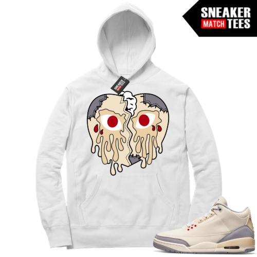 Muslin 3s Sneaker Match Hoodie White Crying Heart