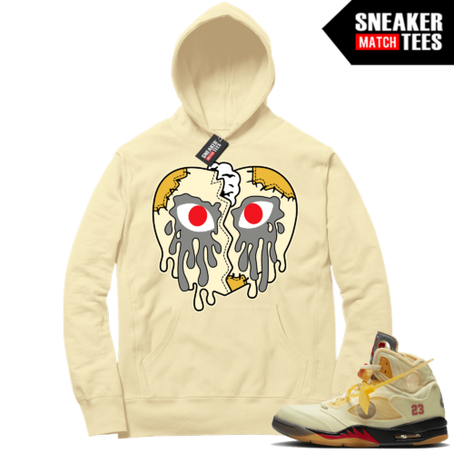 Off White 5s Sail jordan Ike Sneaker Match Hoodie Sail Crying Heart