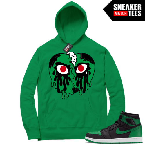 Pine Green 1s Jordan date Sneaker Match Hoodie Green Crying Heart