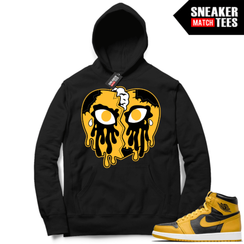 Pollen 1s jordan Ike Sneaker Match Hoodie Black Crying Heart