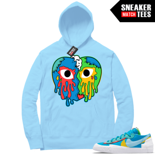 Sacia Kaws Blazer Sneaker Match Hoodie Baby Blue Crying Heart