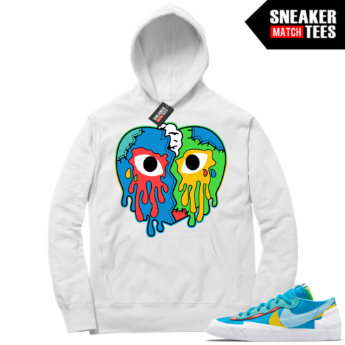 Sacia Kaws Blazer Sneaker Match Hoodie White Crying Heart