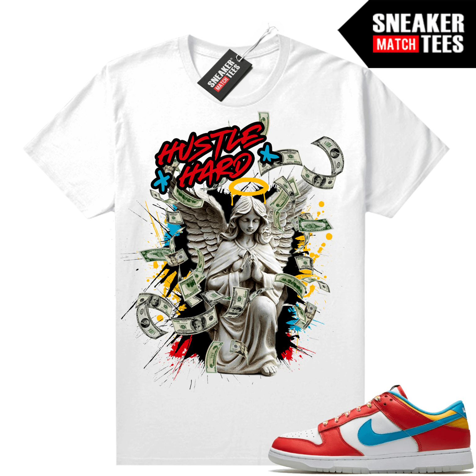 Fruity Pebbles Dunk Low shirts Sneaker Match White Hustle Hard Fruity