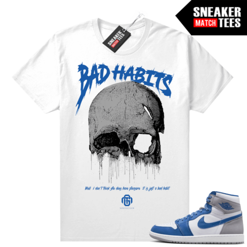 Jordan 1 True Blue shirts Sneaker Release Gior Bad Habits