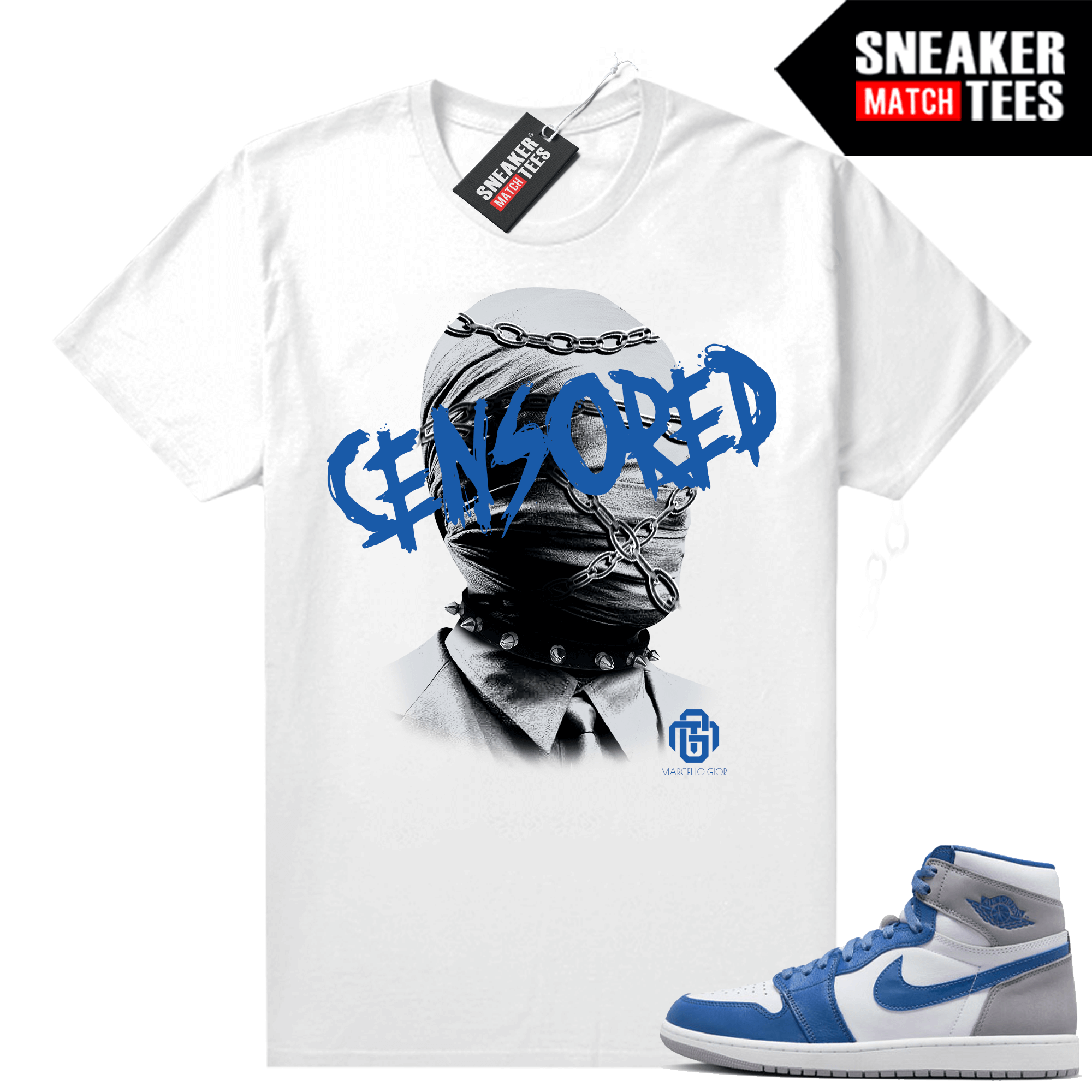 Jordan 1 True Blue shirts Sneaker Match Gior Censored