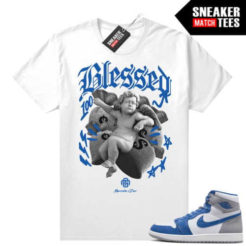 Jordan 1 True Blue shirts Sneaker Match Gior Divine Blessed