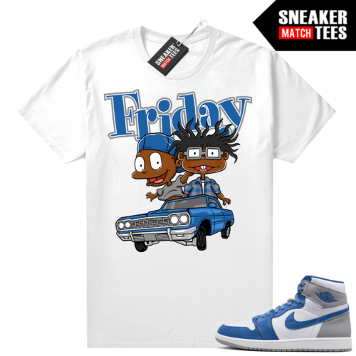 Jordan 1 True Blue shirts Sneaker Match White Friday