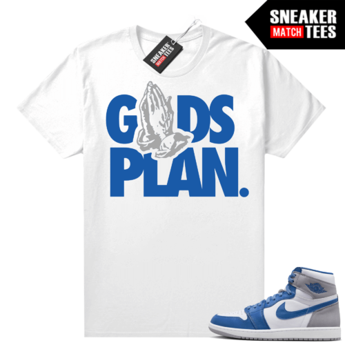 Jordan 1 True Blue celebratess Sneaker Match White Gods Plan