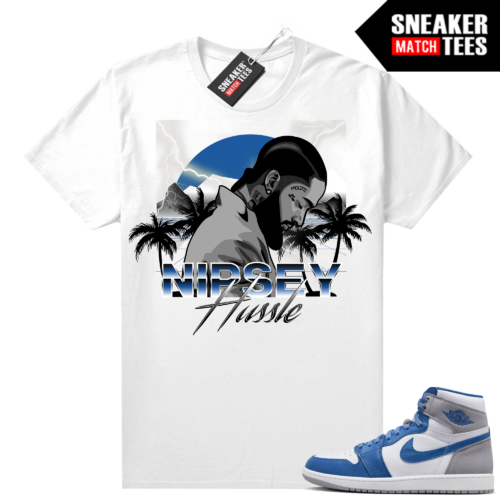 Jordan Patta 1 True Blue shirts Sneaker Match White Nipsey Paradise