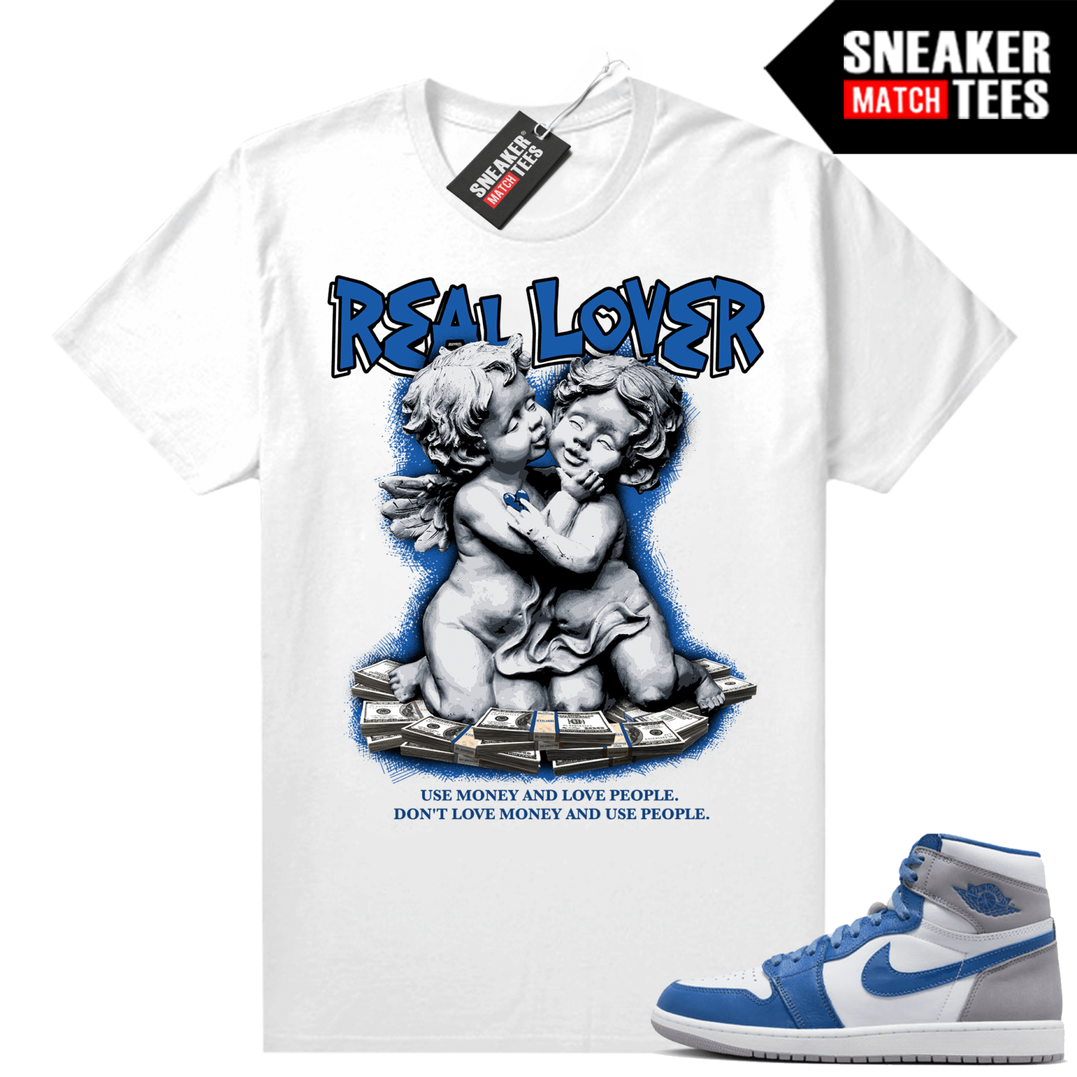 Eazy T-Shirt Match Jordan 1 Low True Blue main image 0