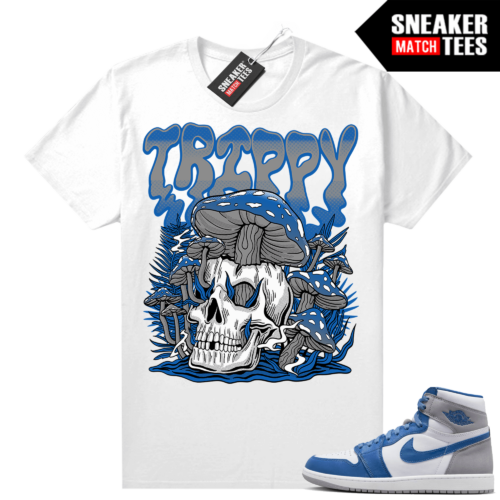 Jordan 1 True Blue shirts Sneaker Match White Trippy Land