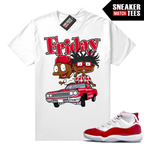 Jordan 11 Cherry shirts Sneaker Match White Friday